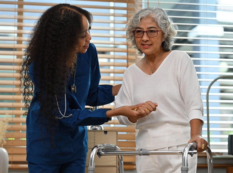An,African,Physical,Therapist,Or,Caregiver,Help,And,Support,The